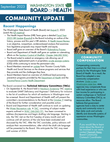 Quarterly Newsletter Update